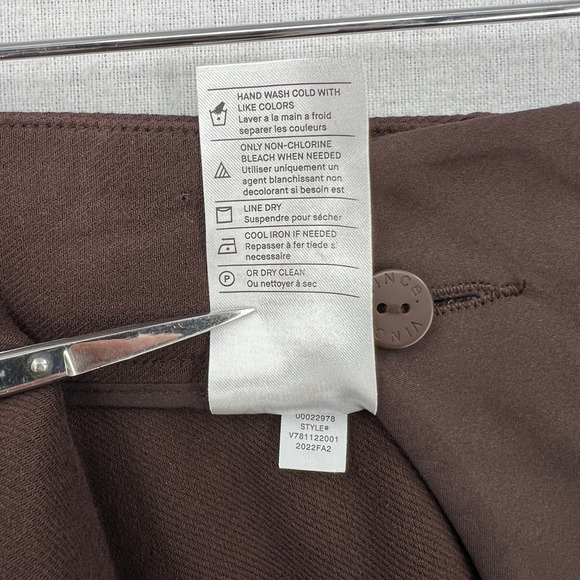 VINCE Slim Flared Pants Womens 0 Hickory Darl Brown Cropped Mid Rise Stretch NWT - Picture 14 of 16